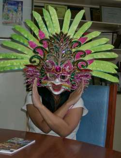 Inky with Masskara winning mask