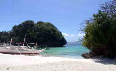 Boracay beach with Bangka